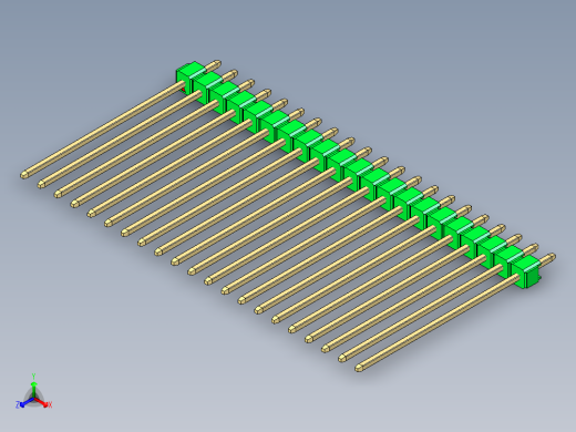 彩色公头100mil（2.54mm）系列-DS1021_green_1x21p_100mil_Type43_rev1.0
