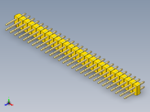 彩色公头100mil（2.54mm）系列-DS1021_yellow_2x28p_100mil_Type1_rev1.0
