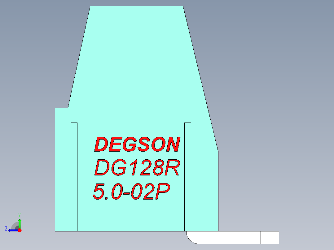 DEGSON DG128 系列 5.07.5mm 接线端子-DG128R-5.0-02P-14-00AH右视图
