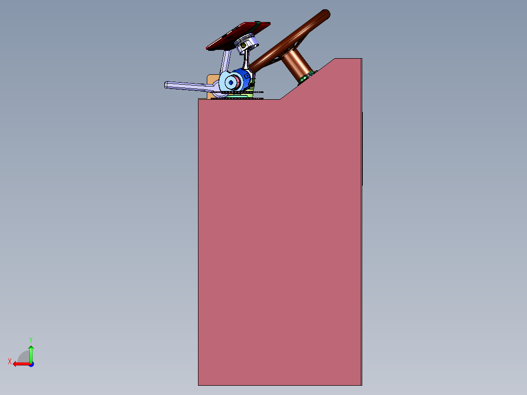 船舶操舵控制系统台后视图