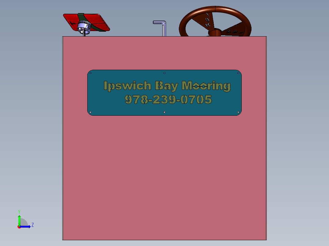 船舶操舵控制系统台左视图