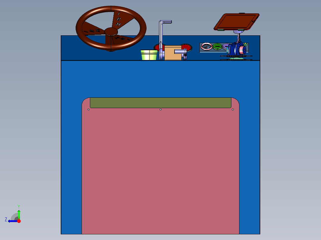 船舶操舵控制系统台右视图