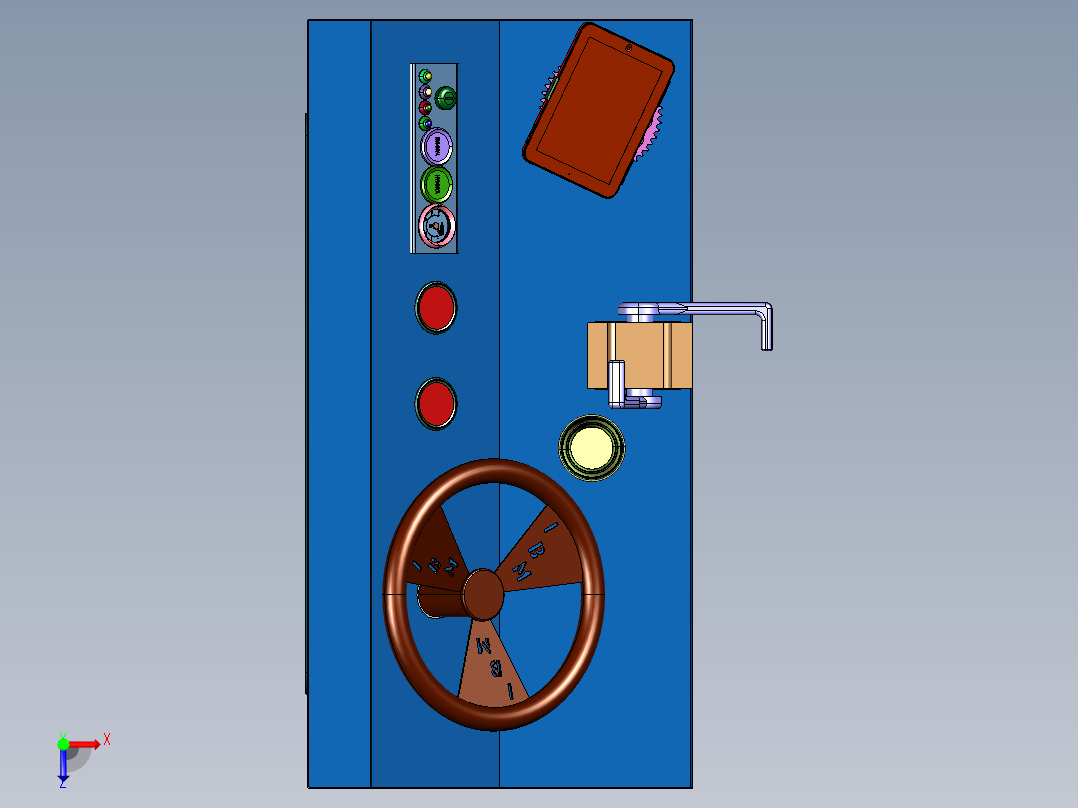 船舶操舵控制系统台俯视图