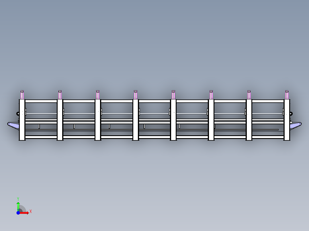 不连续夹芯板机器单层板前视图
