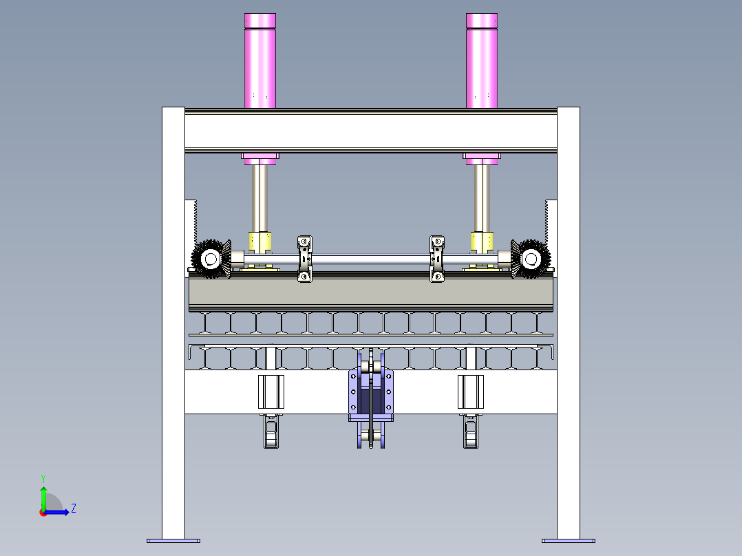 不连续夹芯板机器单层板左视图