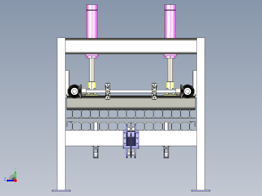 不连续夹芯板机器单层板右视图