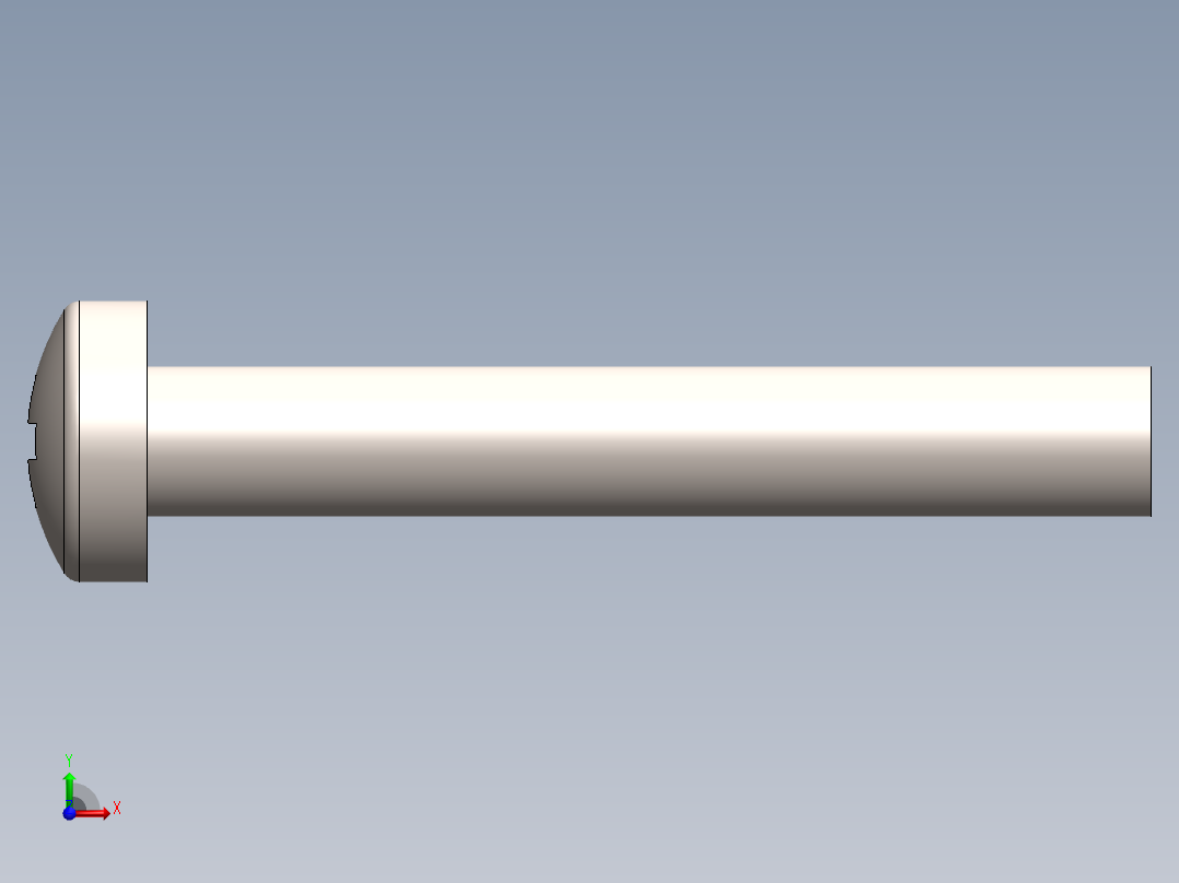 螺丝 M3 十字盘头-M3 x 20 Screw head.SLDPRT前视图