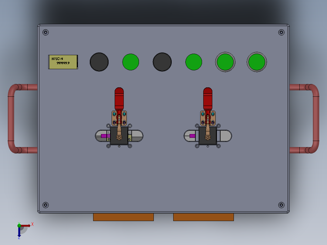 电子元器件测试夹具设备俯视图