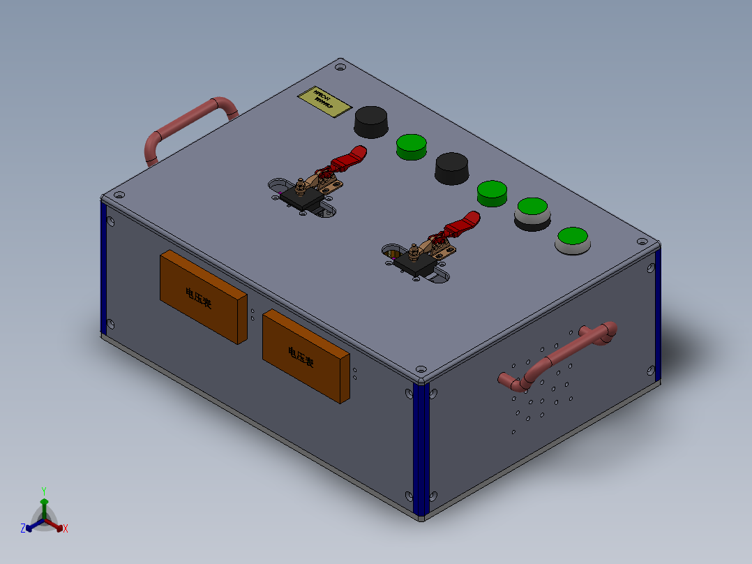 电子元器件测试夹具设备正等轴测图