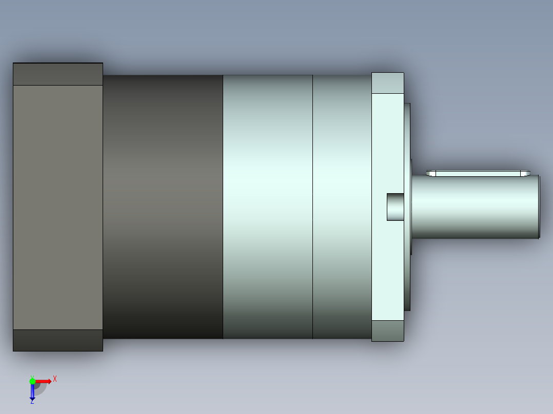 直齿PLF160-L1-LC 42-114.3-200-M12.stp俯视图