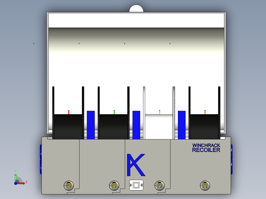 绞盘式卷线机前视图