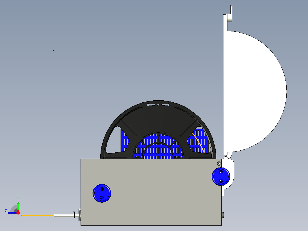 绞盘式卷线机右视图