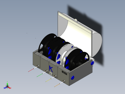 绞盘式卷线机正等轴测缩略图