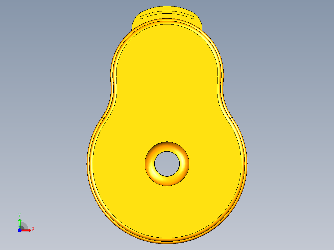 修正带盒盖模具设计前视图