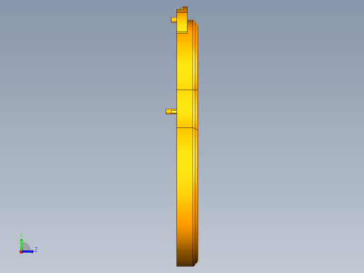 修正带盒盖模具设计左视缩略图