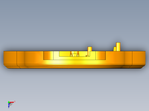 修正带盒盖模具设计俯视缩略图
