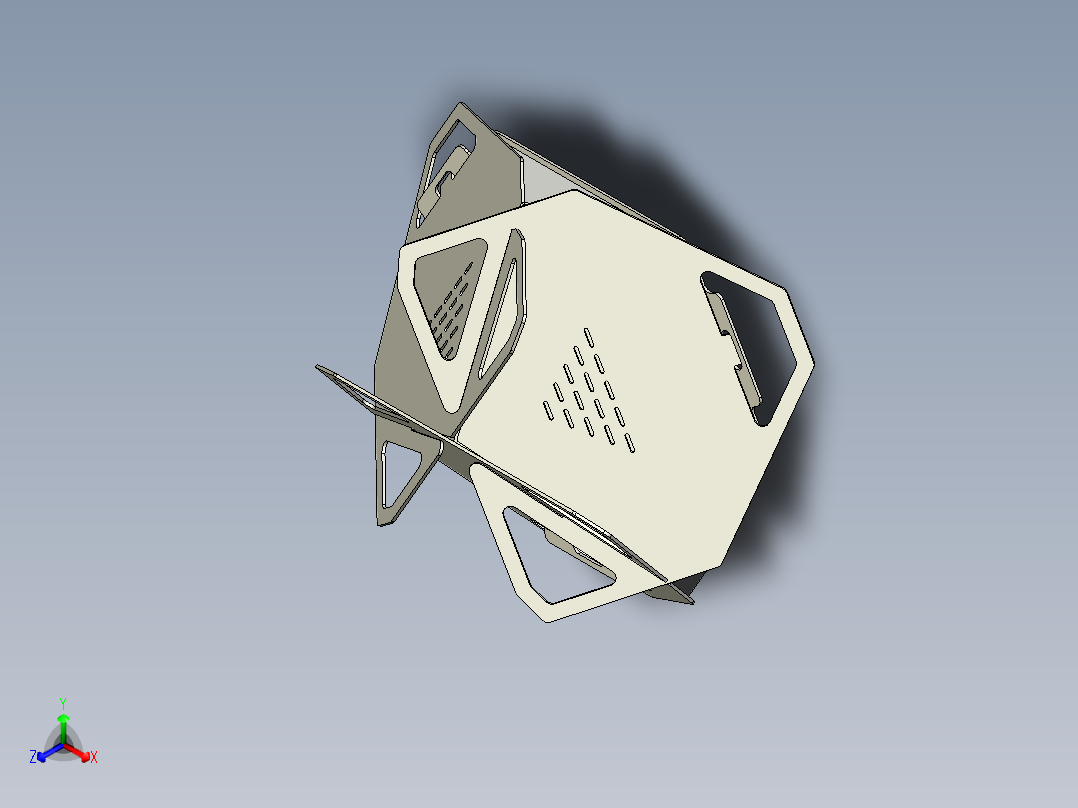 壁炉c正等轴测图