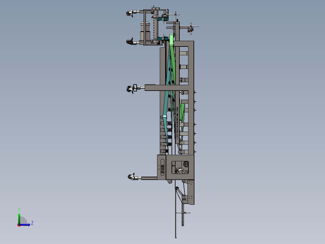 全自动收盒机左视图