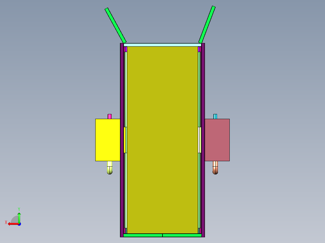 钣金加工工业烘箱后视图