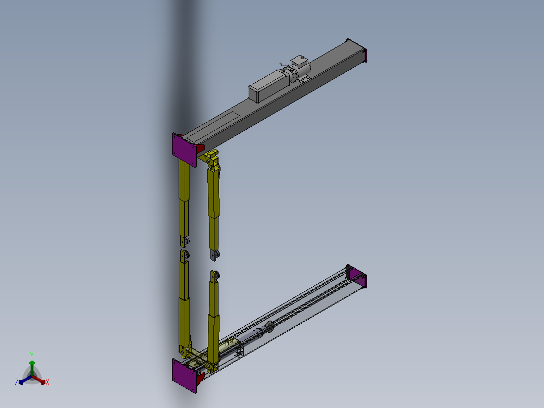 汽车举升机正等轴测图