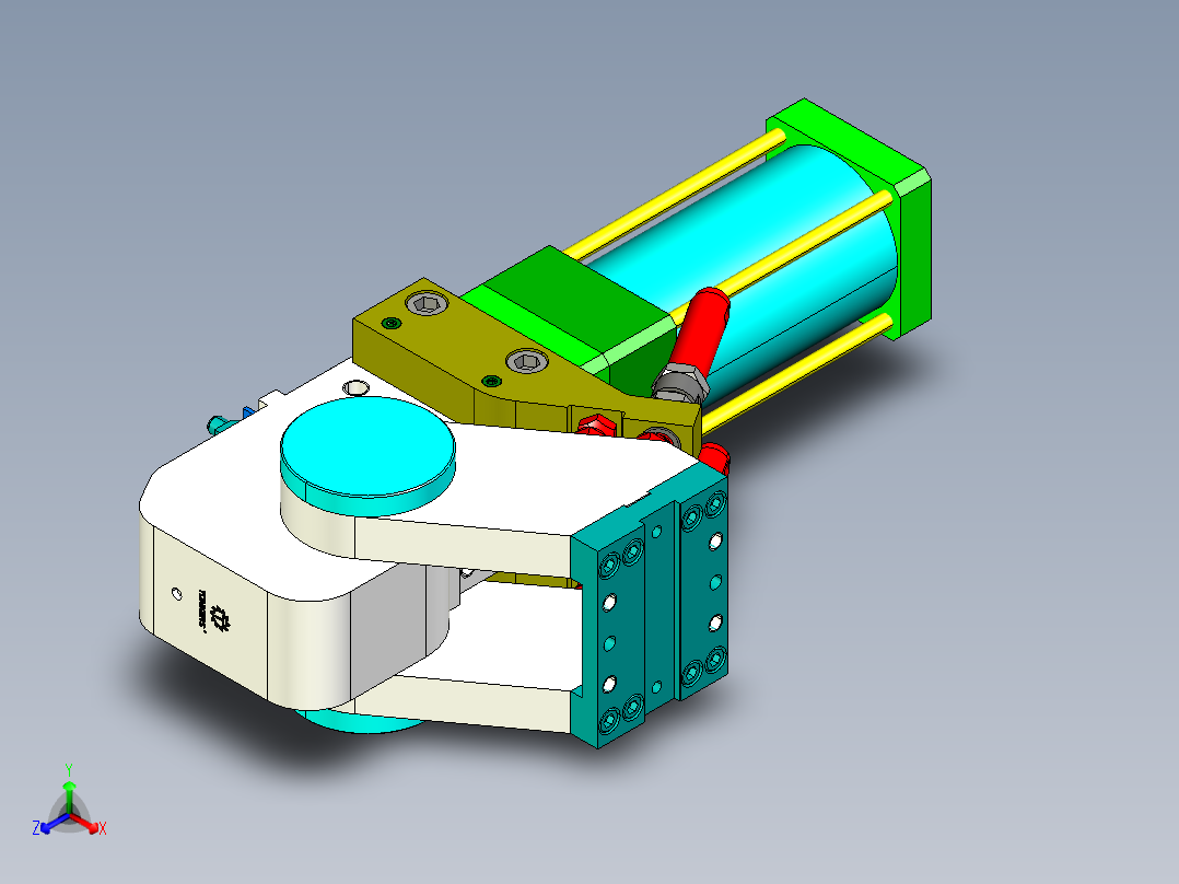 德克斯TUNKERS气缸数模KS_100_2_SD_A01_AllCATPart主视图