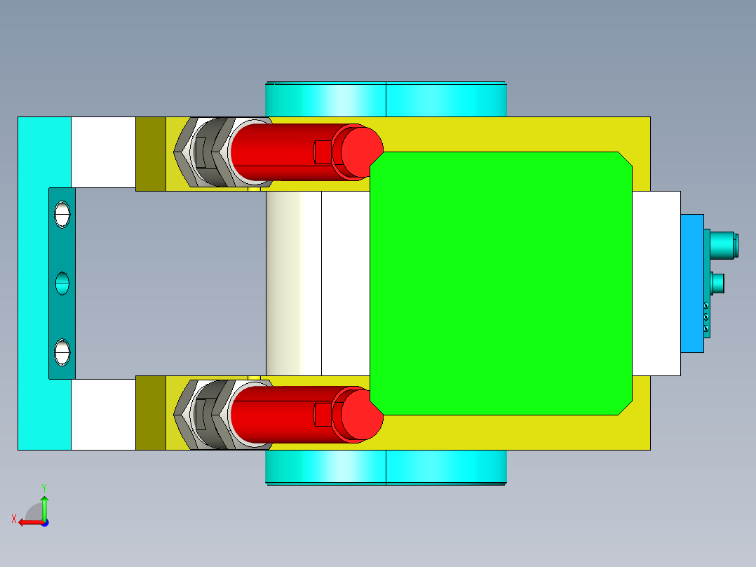 德克斯TUNKERS气缸数模KS_100_2_SD_A01_AllCATPart后视图