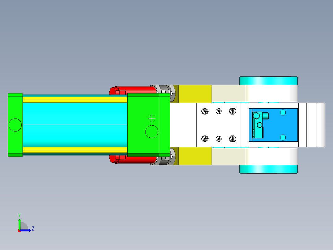 德克斯TUNKERS气缸数模KS_100_2_SD_A01_AllCATPart左视图