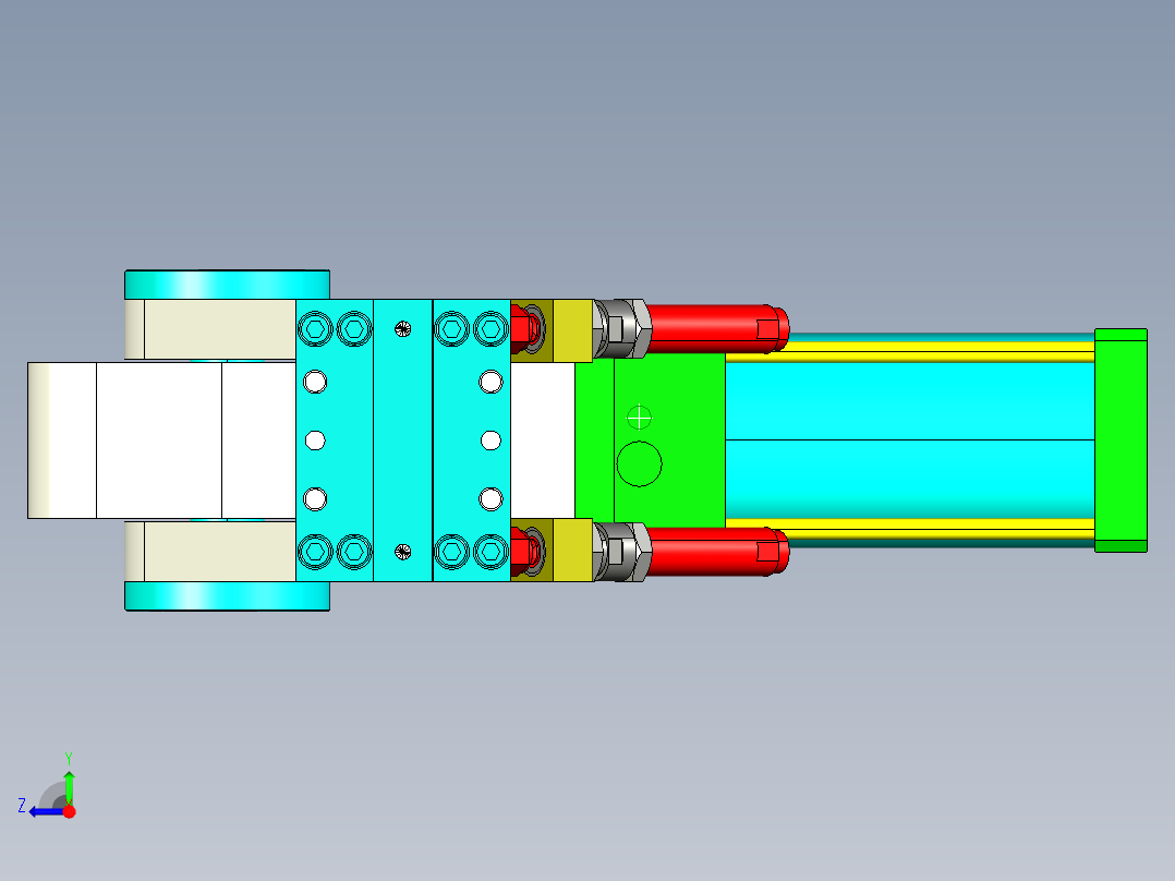 德克斯TUNKERS气缸数模KS_100_2_SD_A01_AllCATPart右视图