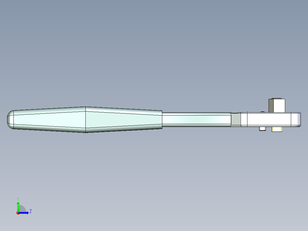 棘轮扳手左视图