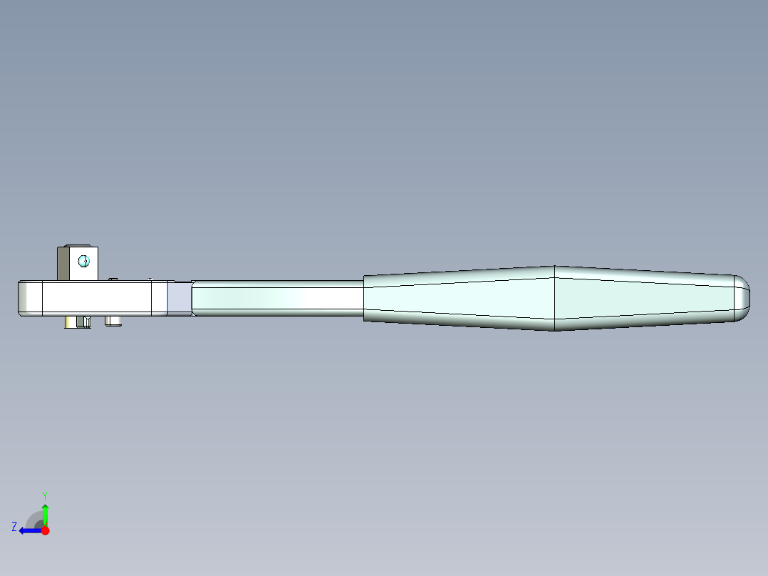 棘轮扳手右视图