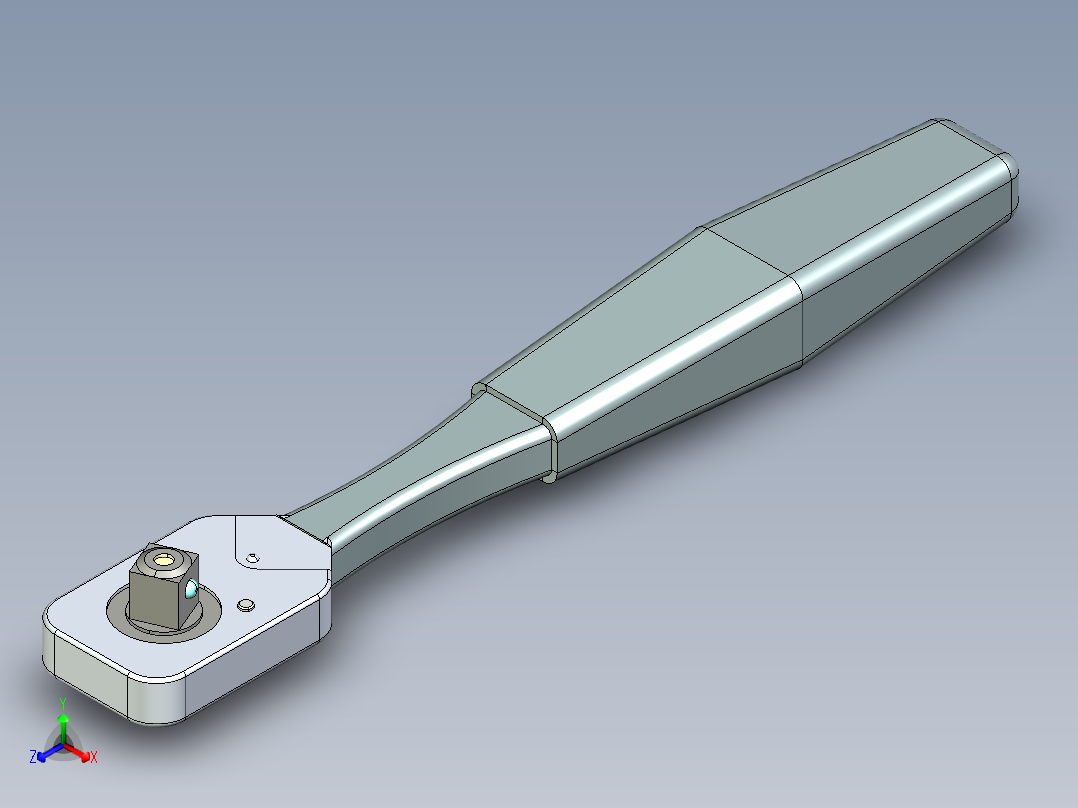 棘轮扳手正等轴测图