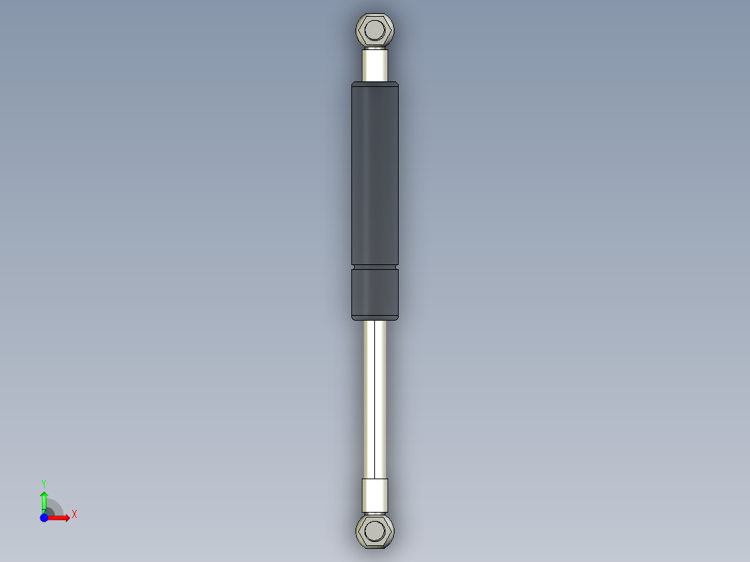 Q气压弹簧B310000040(30KG L195 和尚頭)前视图