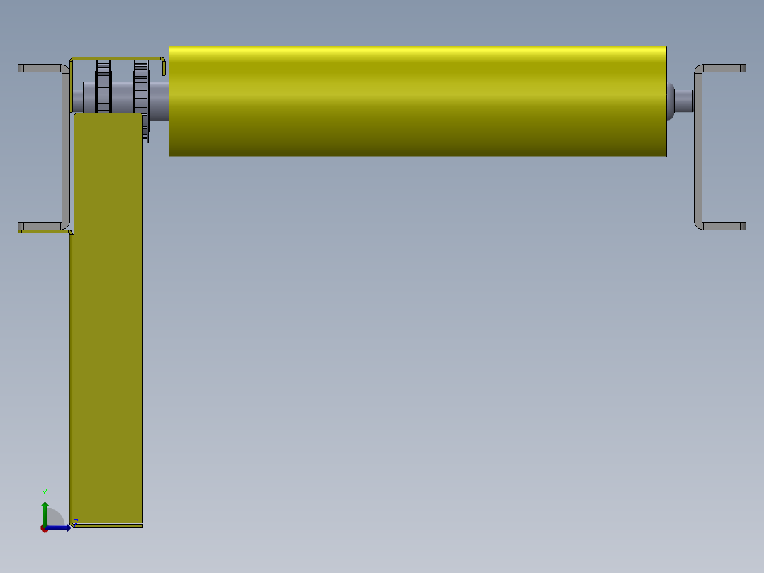 传动滚轮组左视图