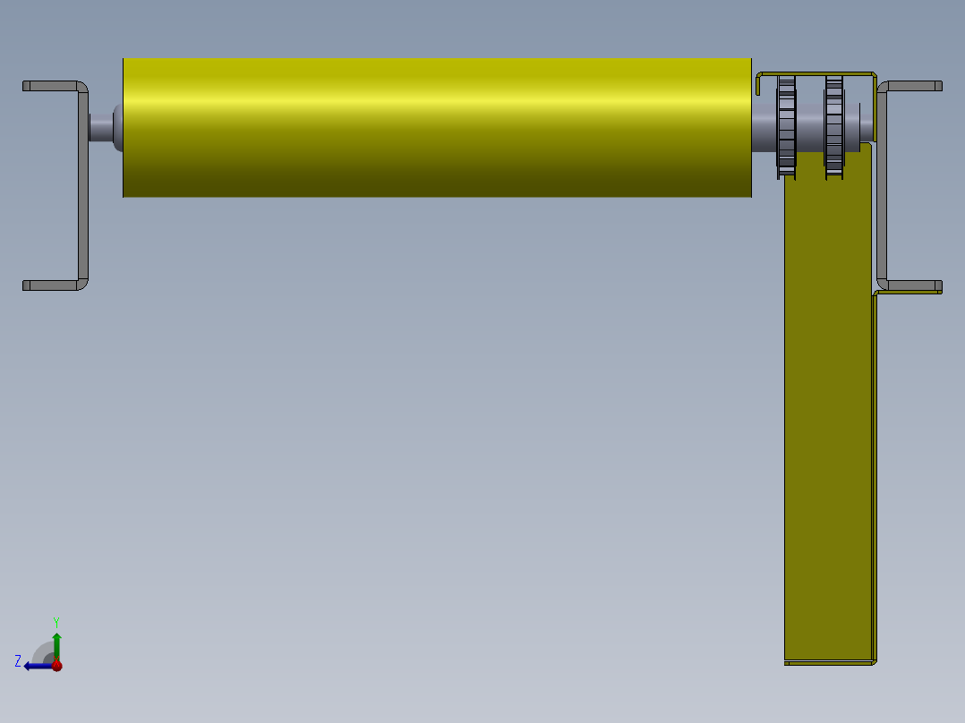 传动滚轮组右视图