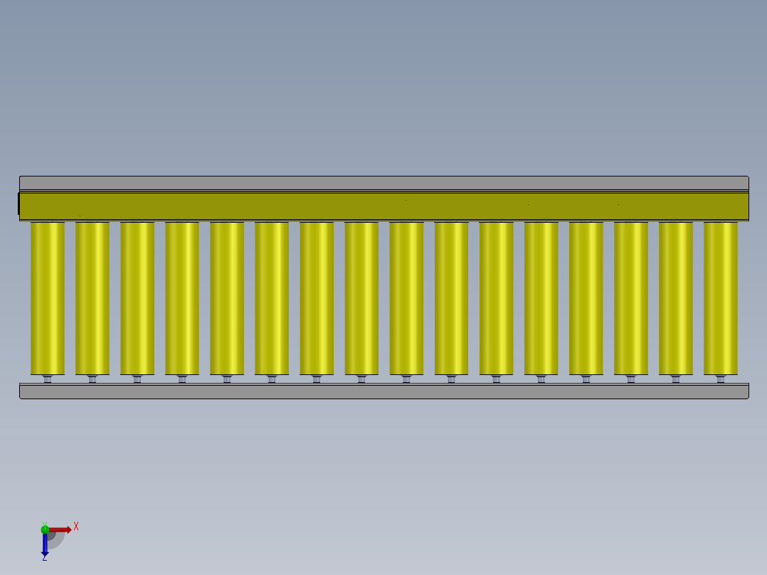 传动滚轮组俯视图
