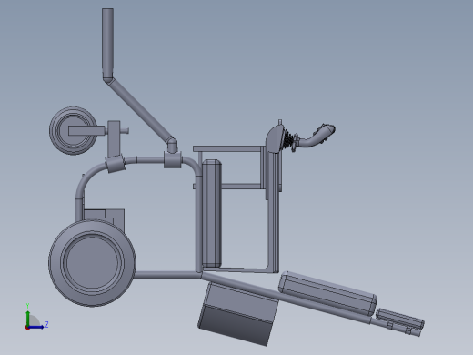 电动轮椅车设计[病人护理车]含三维sw左视缩略图