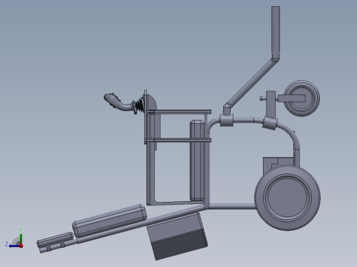 电动轮椅车设计[病人护理车]含三维sw右视缩略图