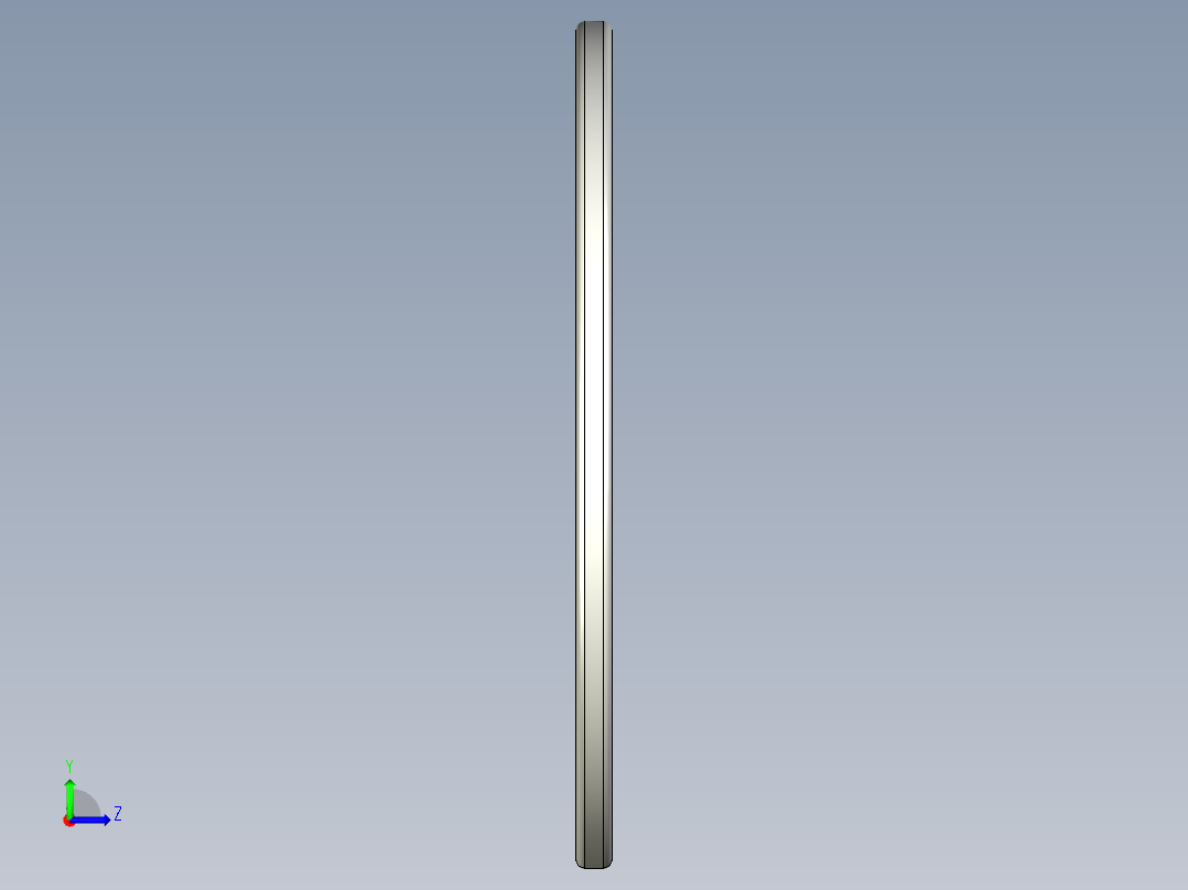 C型扣環(孔用)5508-3D多系列多零件图纸模型左视图