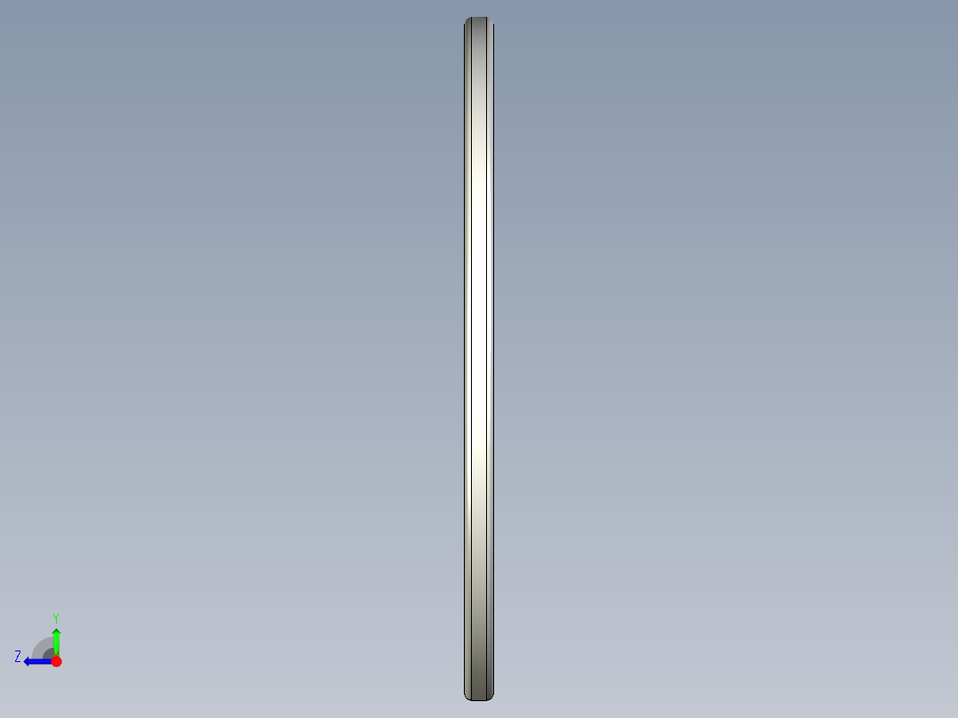 C型扣環(孔用)5508-3D多系列多零件图纸模型右视图