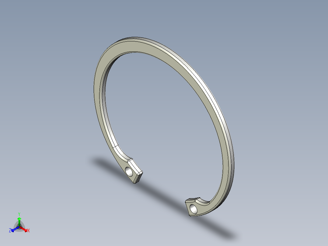 C型扣環(孔用)5508-3D多系列多零件图纸模型正等轴测图