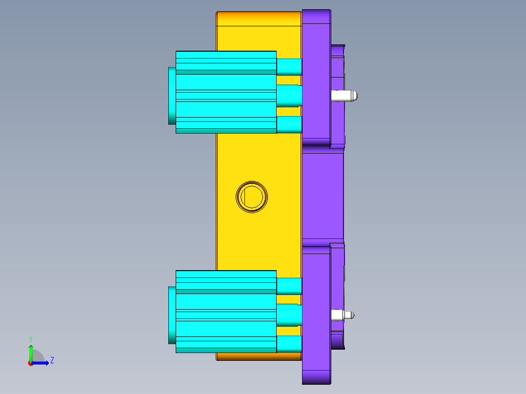 ZAZ00-A-CY-笔记本CNC工装夹具三维模型CNC2-2016-1-4左视图