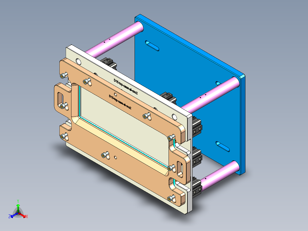 d15_top_case_al_cnc2笔记本CNC工装夹具三维模型主视图