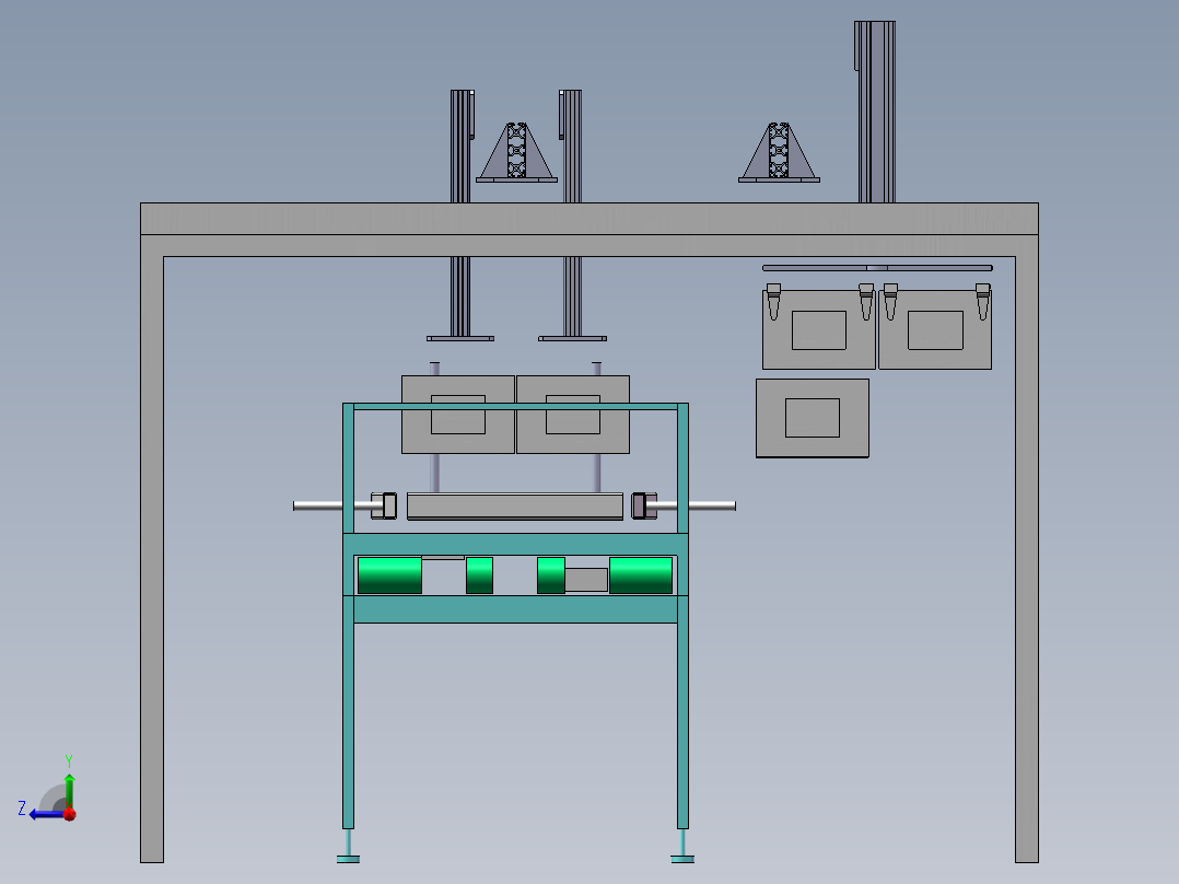 内托自动装箱sw20可编辑右视图