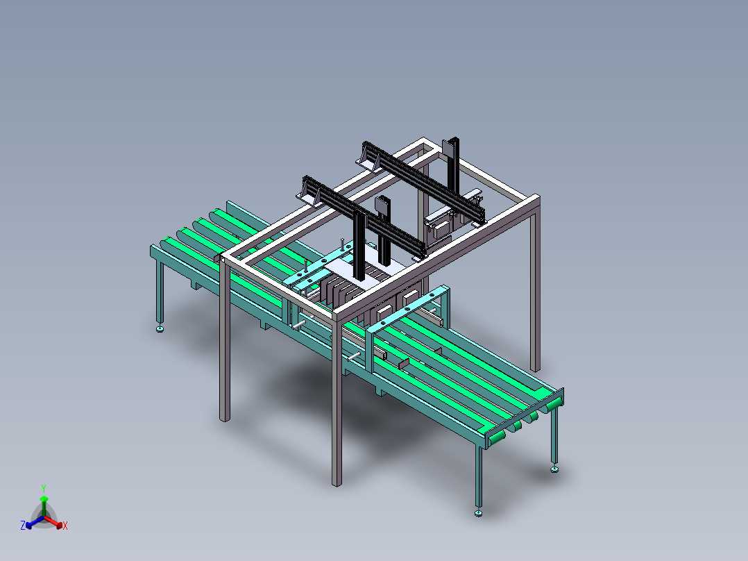 内托自动装箱sw20可编辑正等轴测图