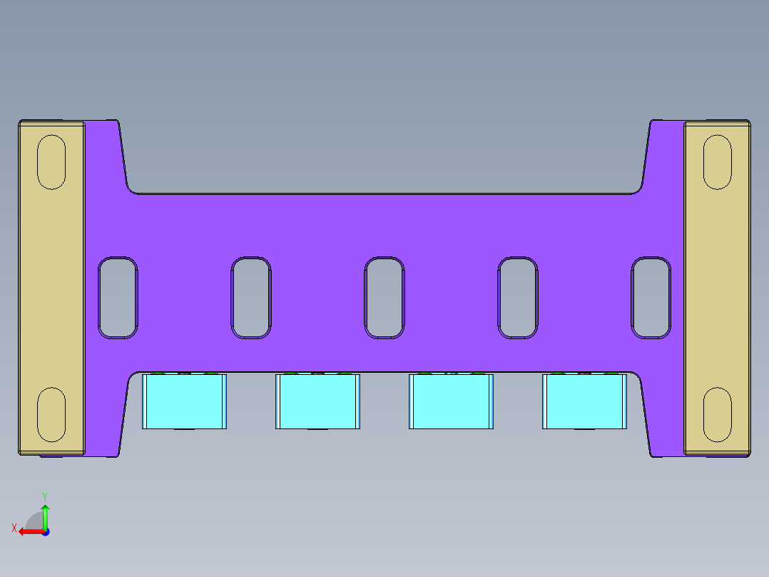A00-0688小零件CNC工装夹具三维模型-CNC1外轮廓及A基准加工治具-锁螺栓版-20200702后视图