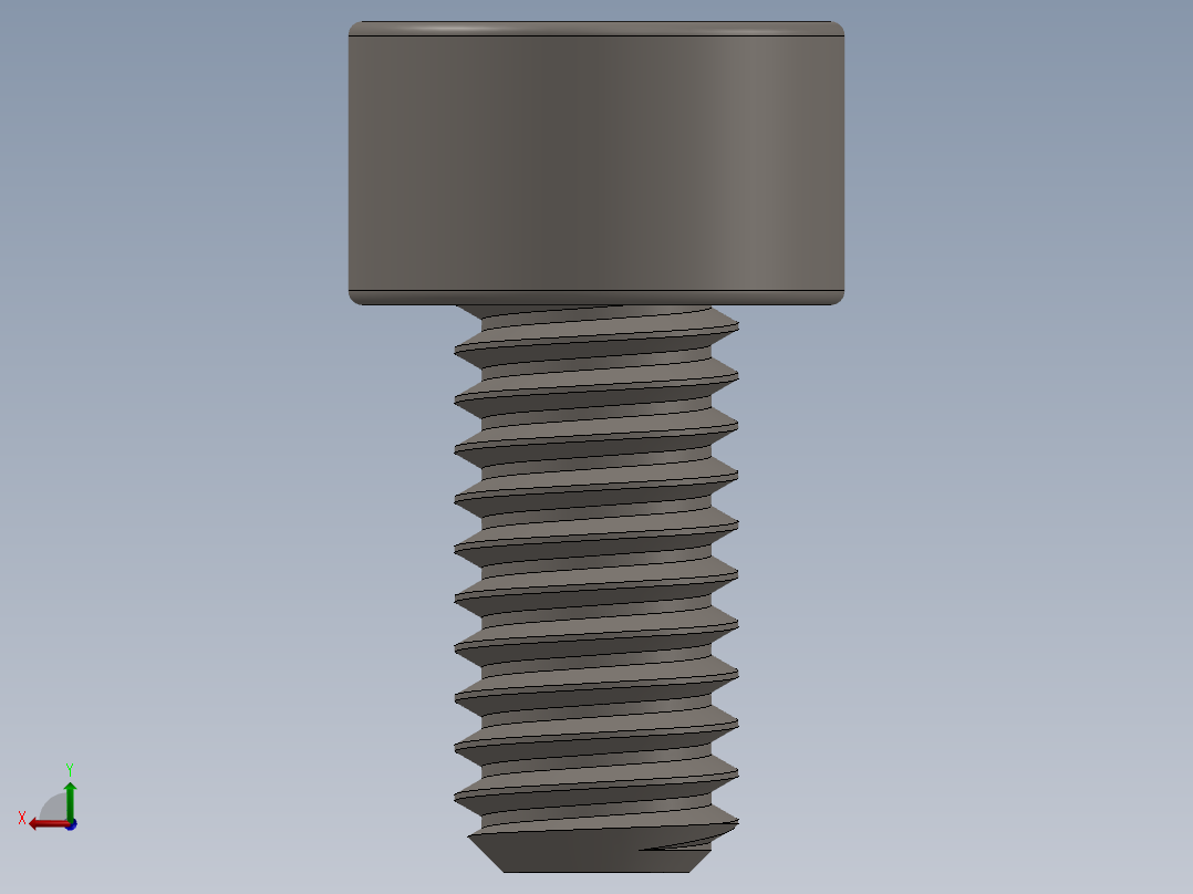 Screw_DIN_912_M4x8F_A2.SLDPRT公制内六角螺钉后视图