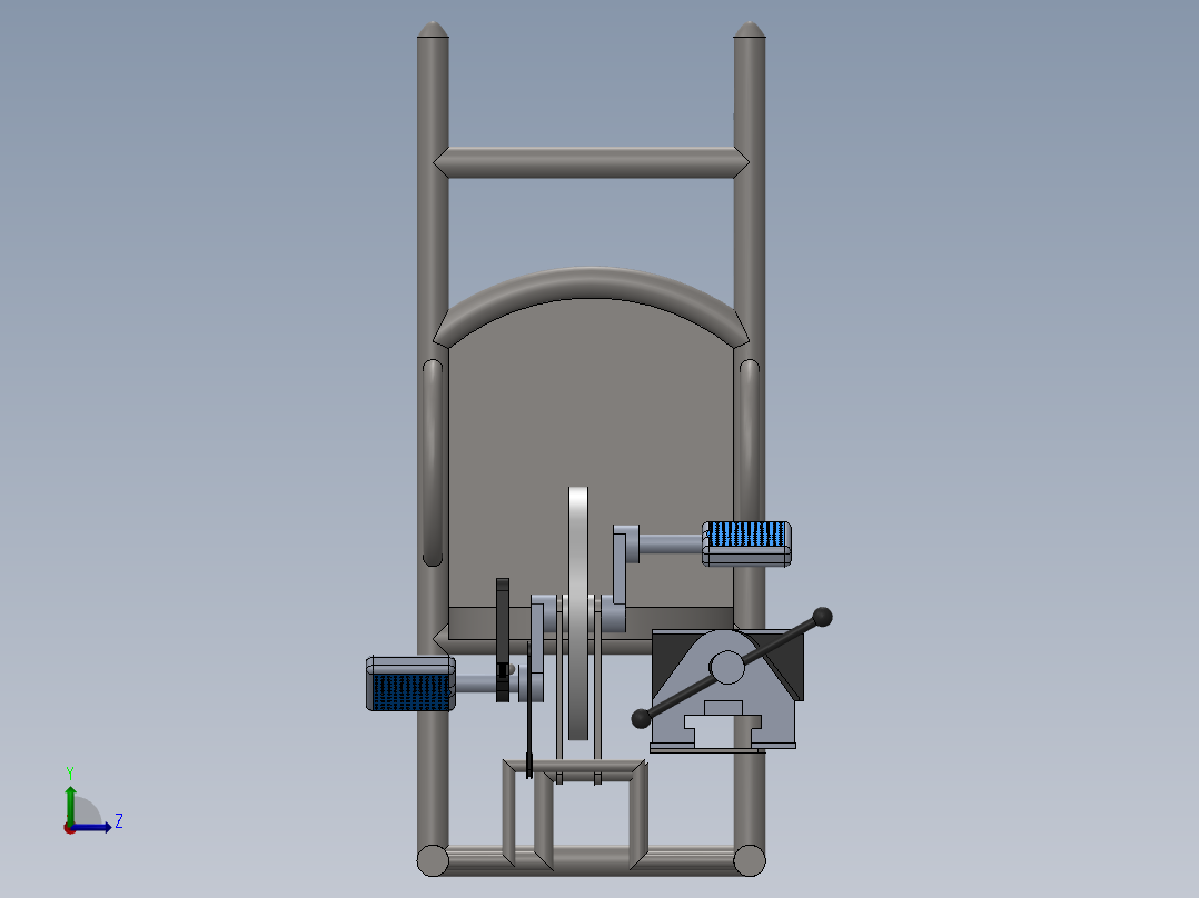 A2004103-踏板驱动的锯床左视图