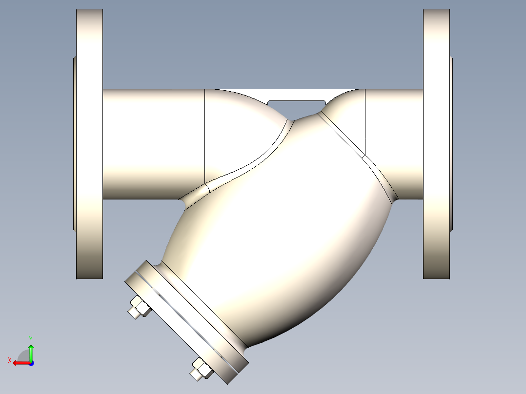 Y型过滤器-DN65后视图
