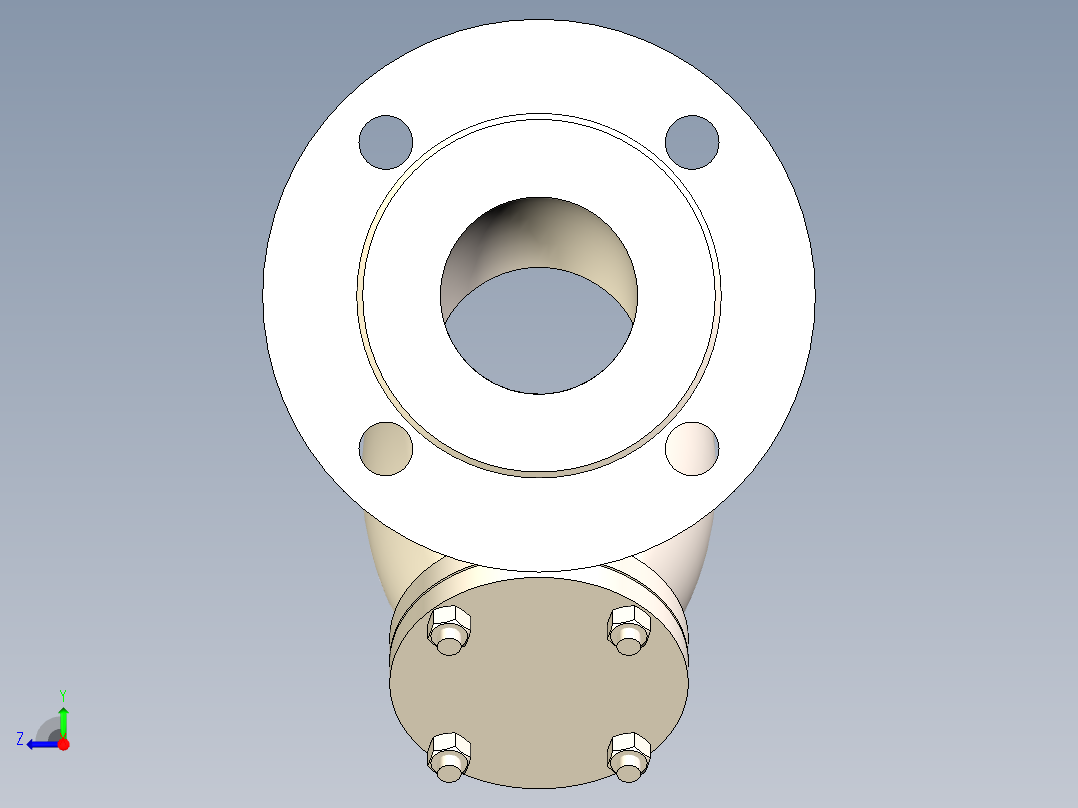 Y型过滤器-DN65右视图