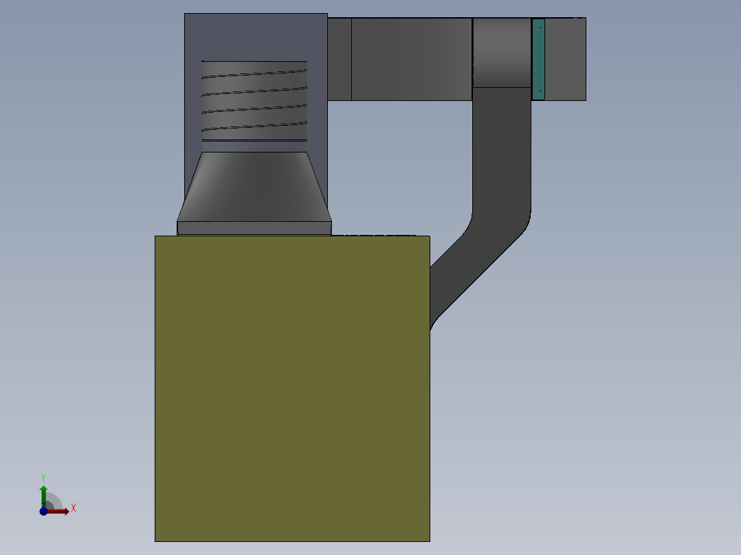 A2005235-定制薄钢板管道前视图